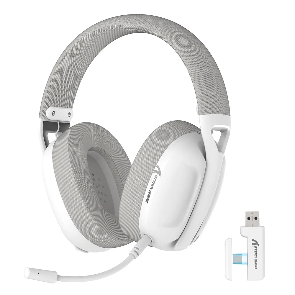 ATTACKSHARKL80Ultra-LightTri-ModeGamingHeadsetWhite | Tinker Store