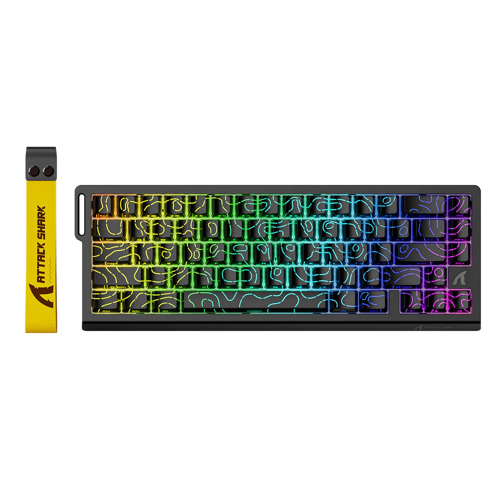 ATTACKSHARK X68HE Rapid Trigger Keyboard Magnetic Switch Black Contour | Tinker Store