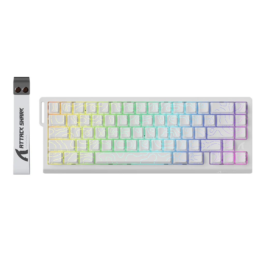 ATTACKSHARK X68 HE Rapid Trigger Keyboard Magnetic Switch White Contour | Tinker Store