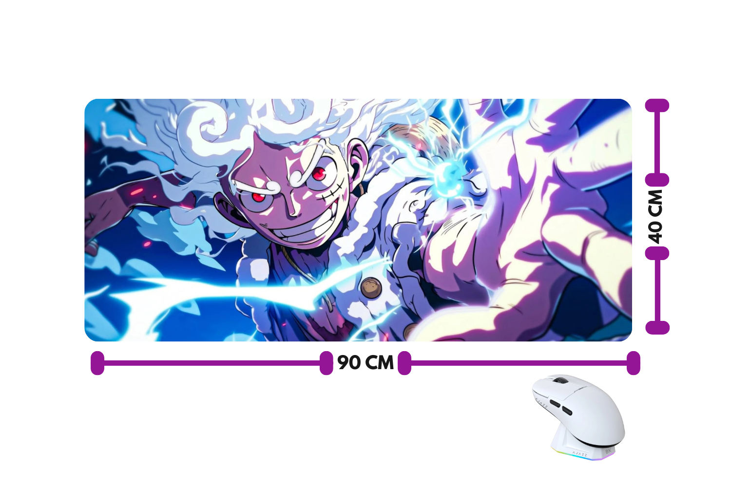 Ajazz_AJ159pro mouse White_and_mousepad