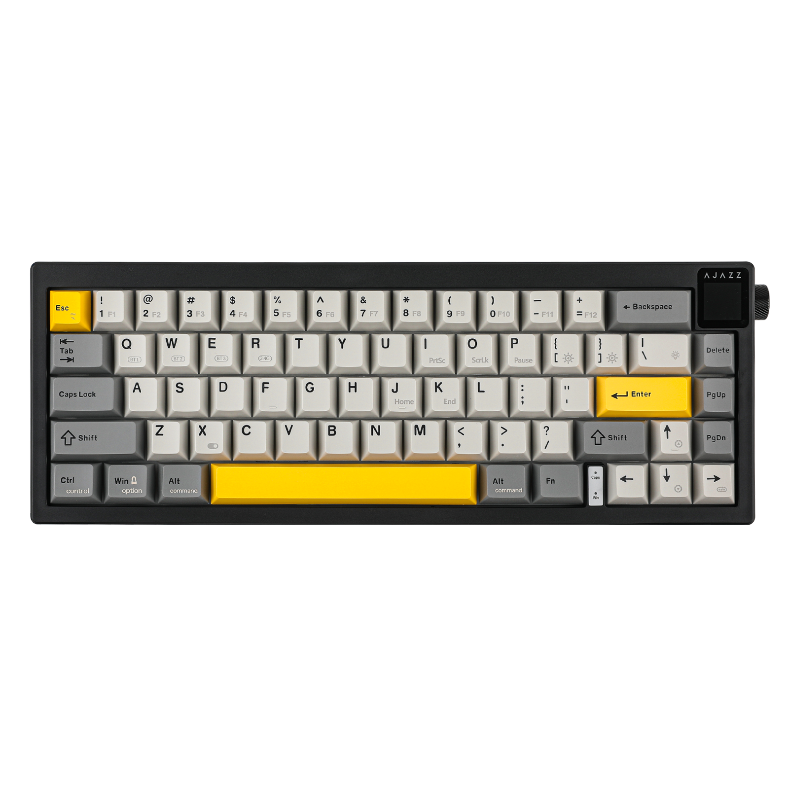 Ajazz AK650 Wireless mechanical keyboard With Display screen Black Color