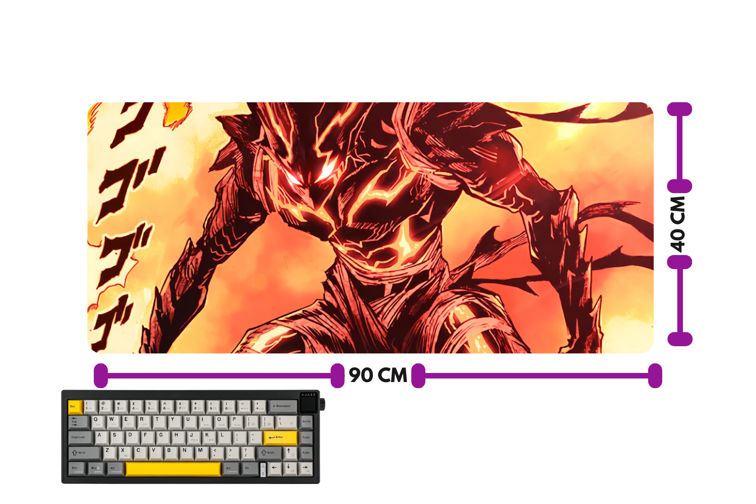 Ajazz AK650 Wireless mechanical keyboard With Display screen and custom mousepad Black