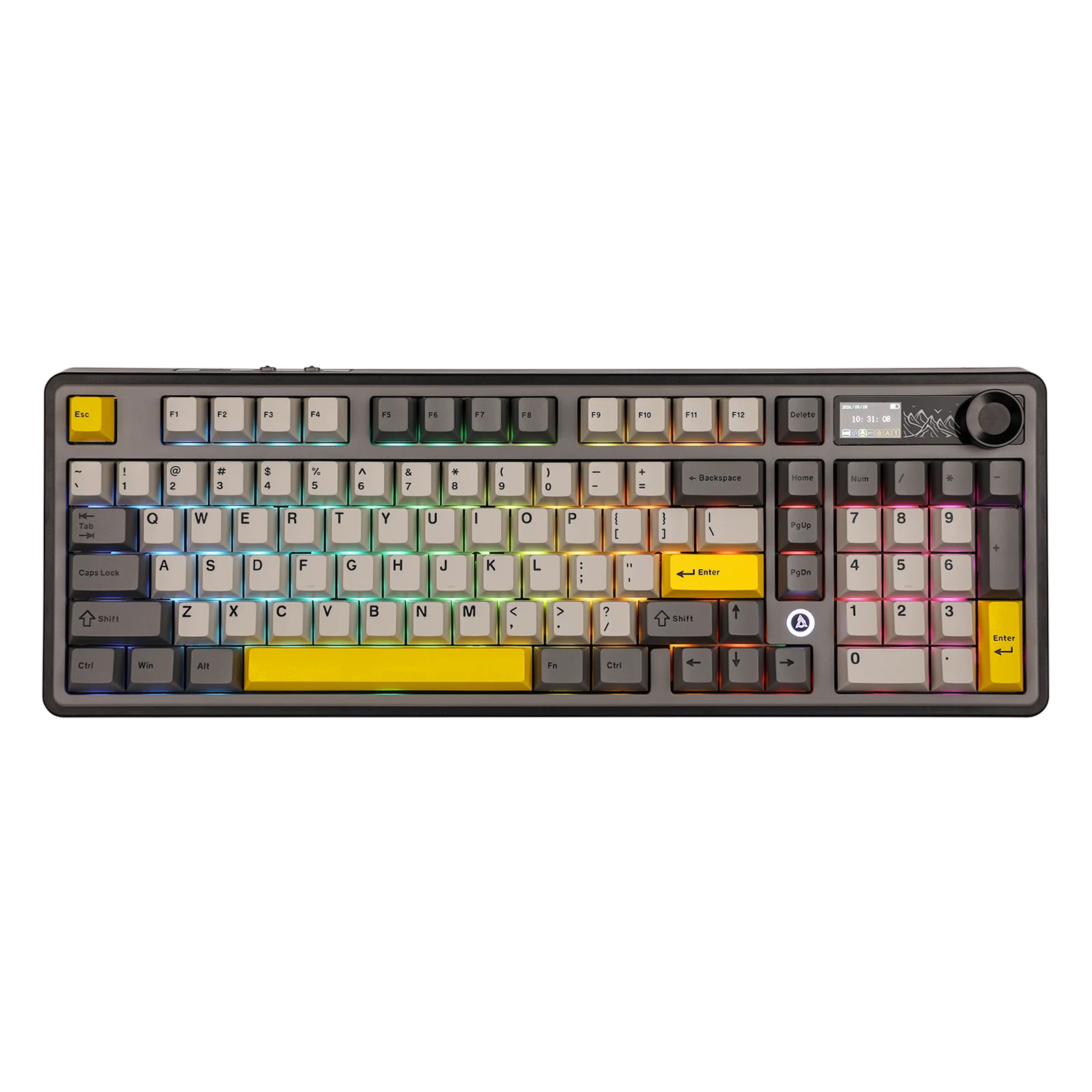 Ajazz Ak980 Wireless mechanical keyboard Grey RGB Effects | Tinker Store