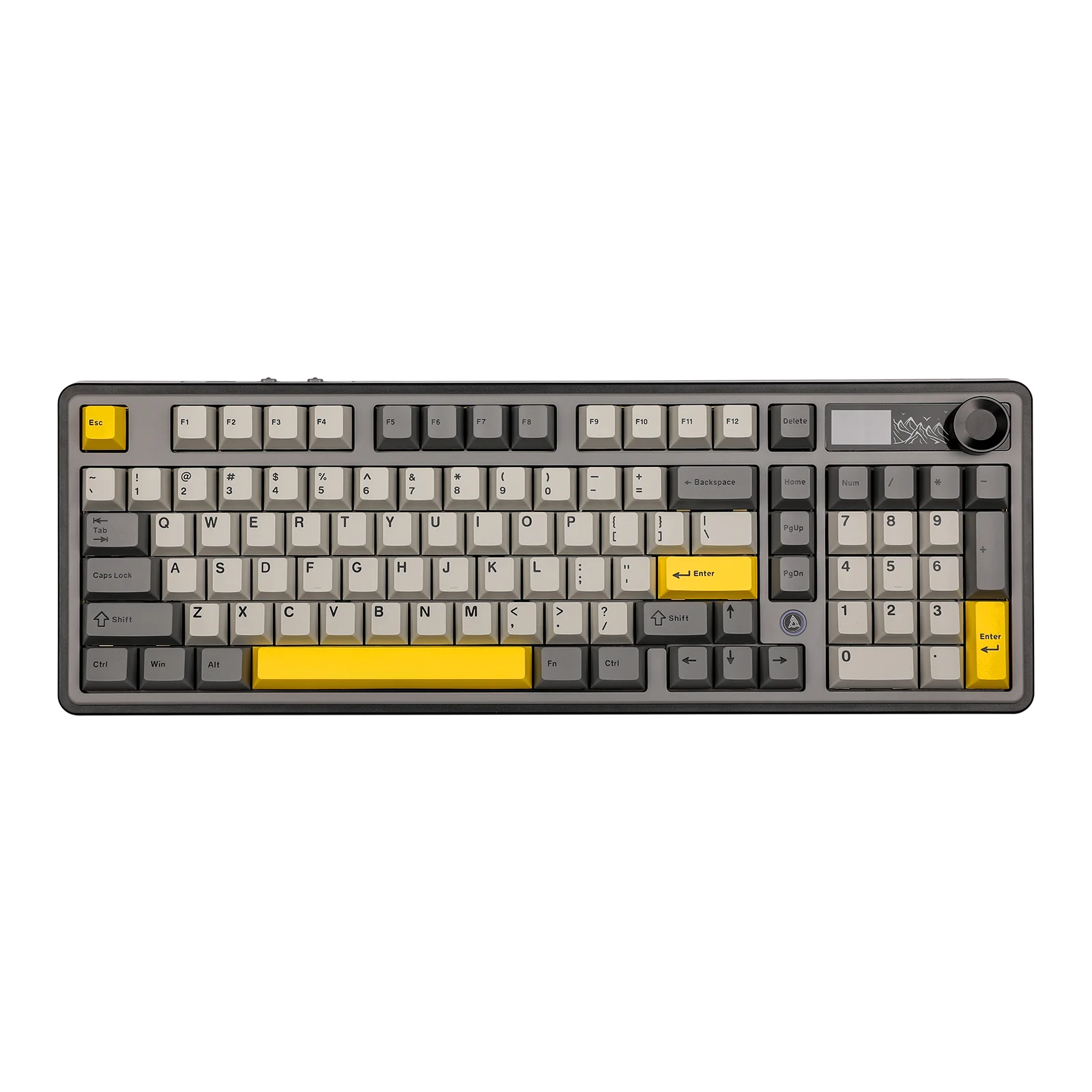 Ajazz Ak980 Wireless mechanical keyboard Grey front | Tinker Store