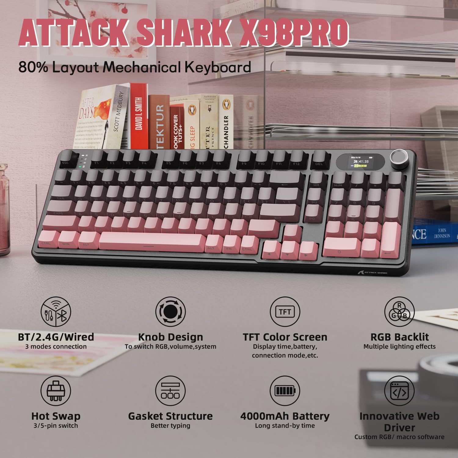 Ajazz AK980 Wireless mechanical keyboard