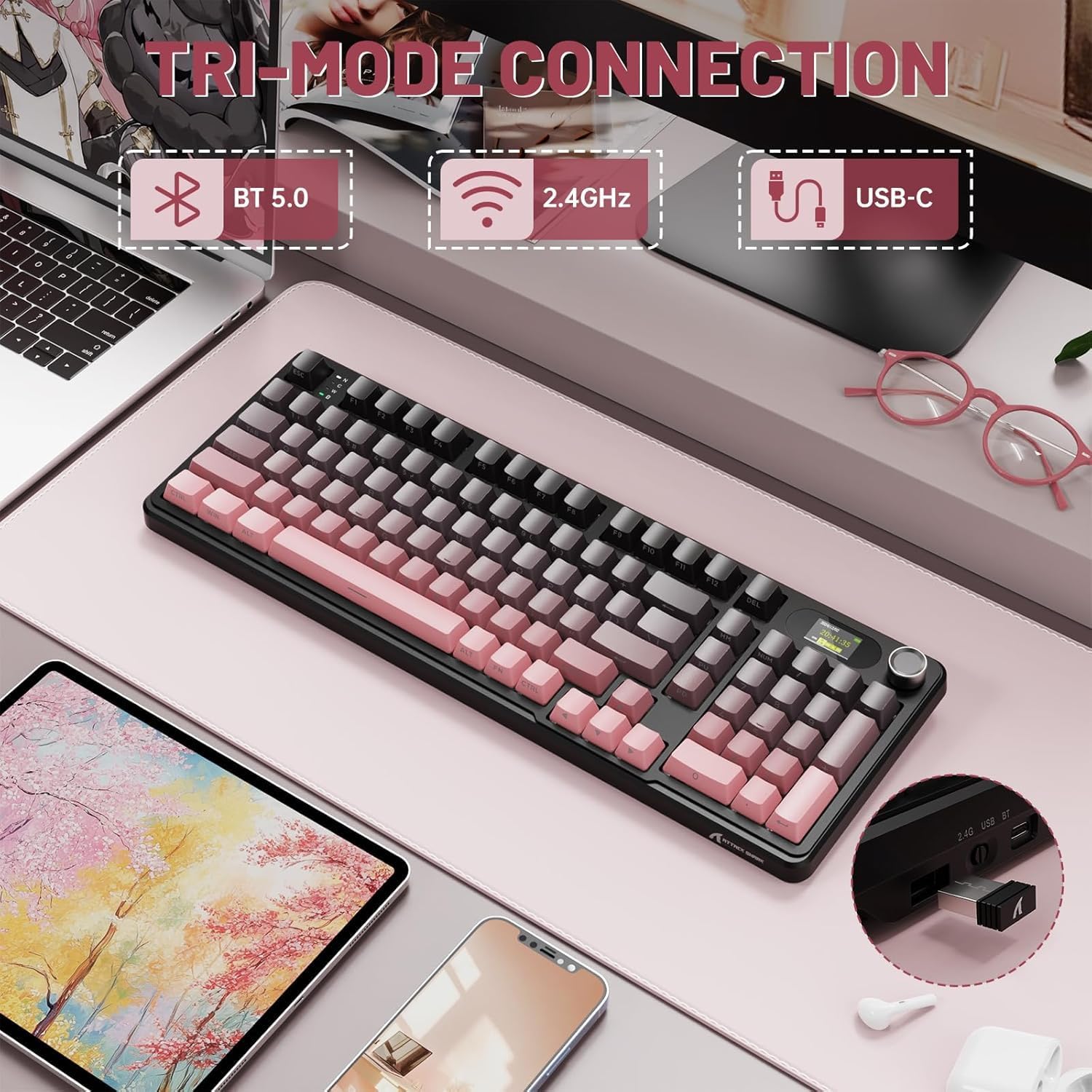 Ajazz AK980 Wireless mechanical keyboard