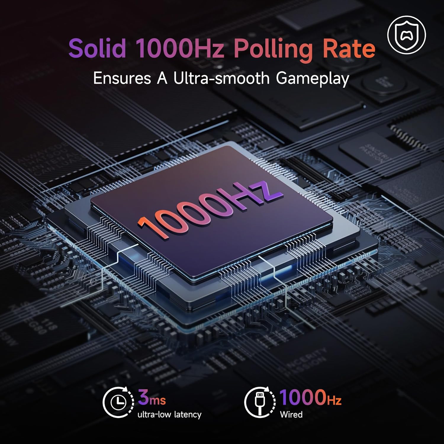 EasySMX X20 Electronic component with '1000Hz' text on a dark background with circuitry.