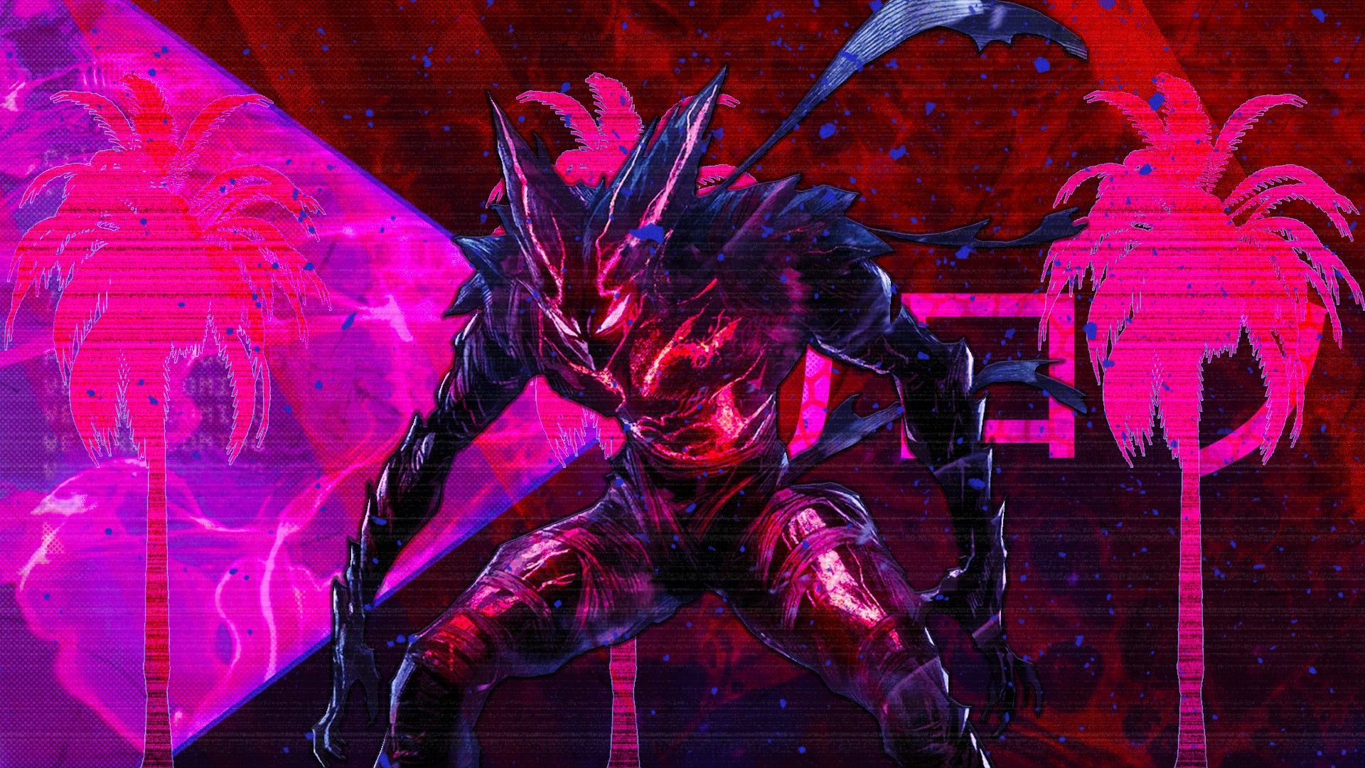 Mouse pad one punch man Garou character Transformed Neon