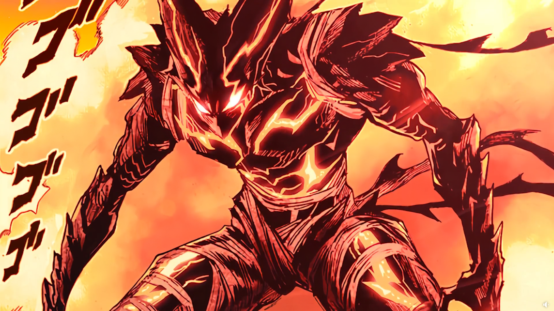 Mouse pad one punch man Garou character Transformed Orange