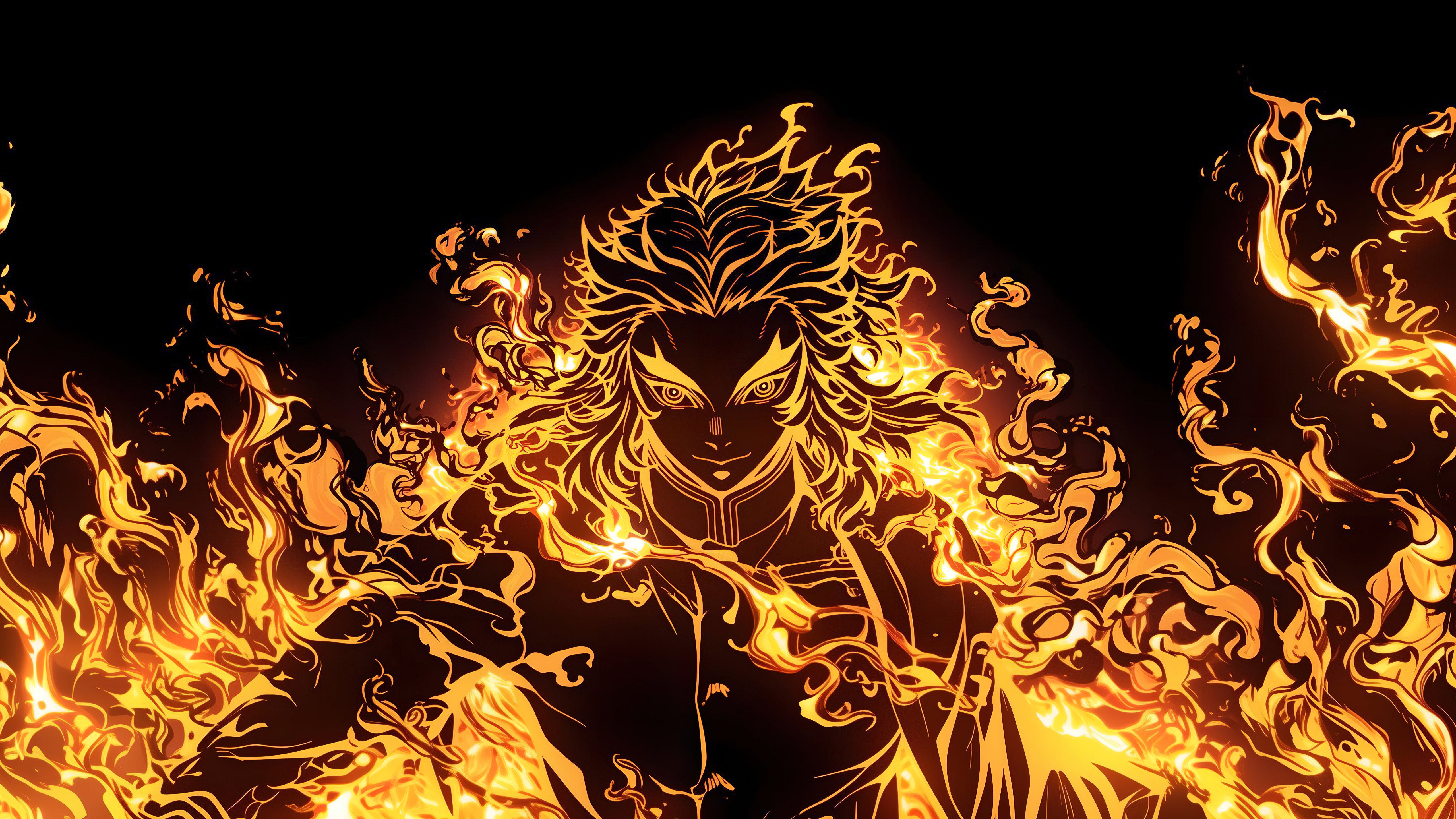 Mousepad Demon Slayer Kyojuro Rengoku | Tinker Store