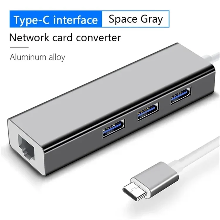 USB 3.0 Hub with 3 USB A 3.0 & RJ45 Network | Tinker Store